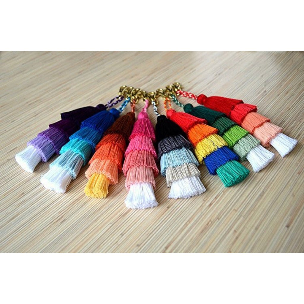 5 layer tassel keychain