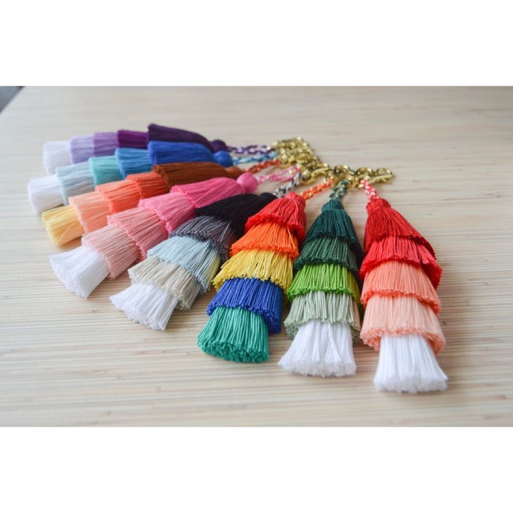 5 layer tassel keychain