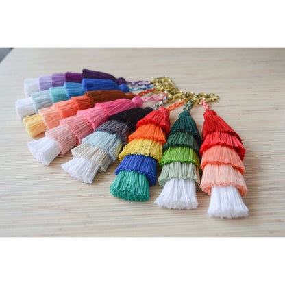 5 layer tassel keychain